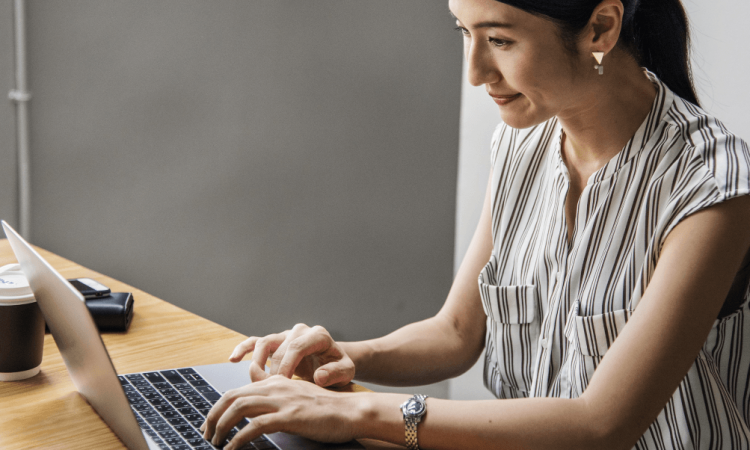 image of woman emailing on computer